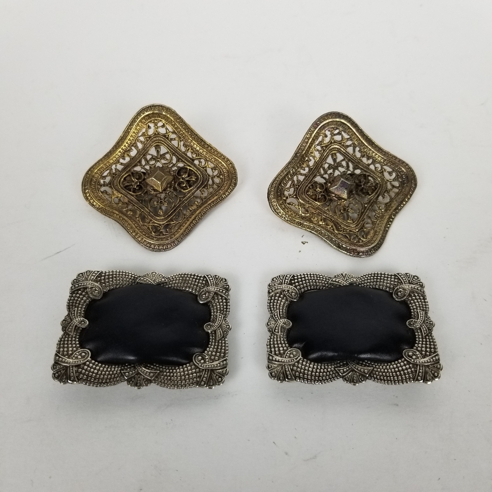 Shoe Clips, vintage, 2 pairs